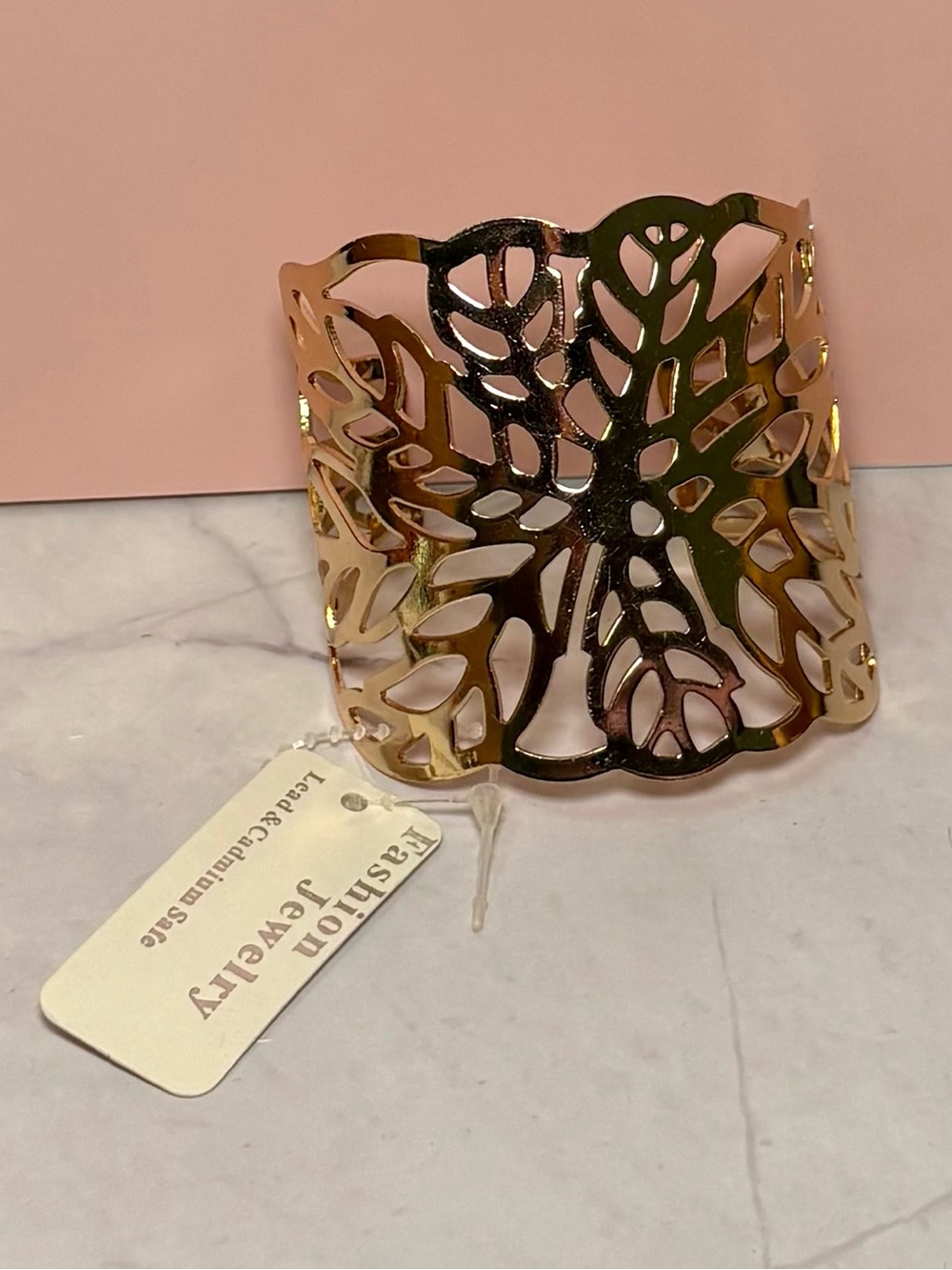 Fashion Jewelry Gold Floral Filigree Cuff Bracelet